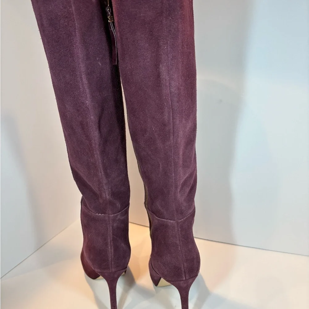 Michael Kors Purple Over the Knee Boots Suede